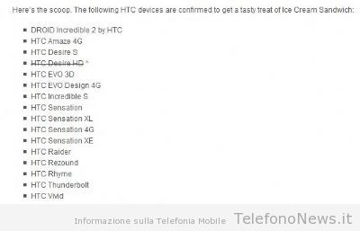 Ufficiale: l'HTC Desire HD non verrà aggiornato con il nuovo android Ics