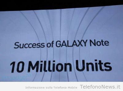 Samsung annuncia di aver già venduto 10 milioni di Galaxy Note