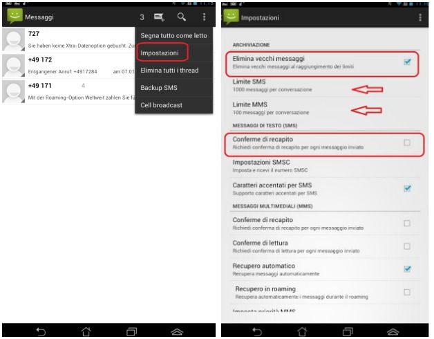 Cancellare vecchi messaggi in automatico con il vostro smartphone Android