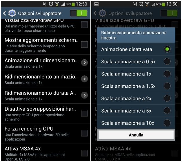 Android: il vostro smartphone è lento?? perché non disattivate le animazioni??