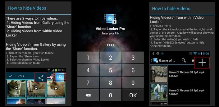 Come nascondere i vostri video su Android