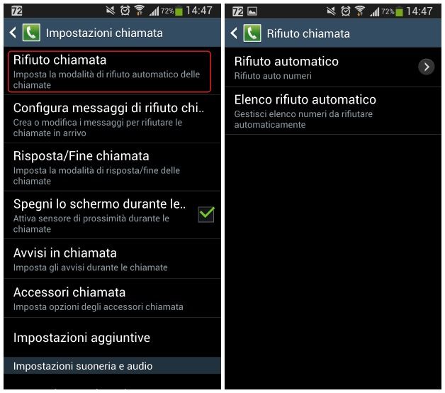 Android: bloccare chiamate con Samsung