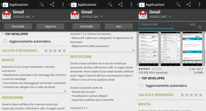 Installazione GMail 4.2