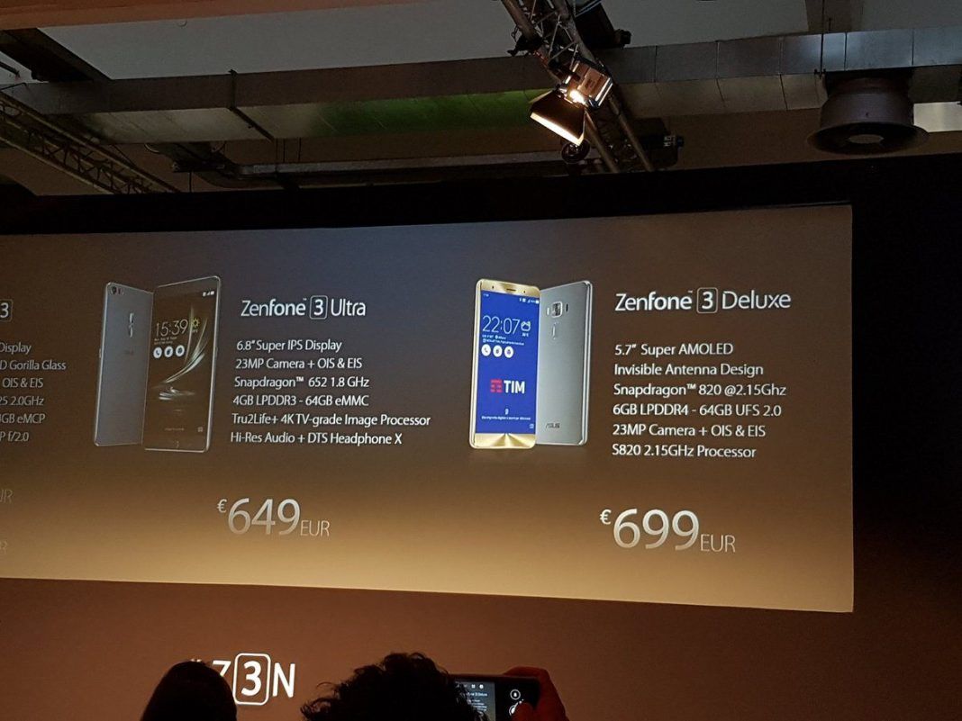 Prezzi italiani ZenFone 3