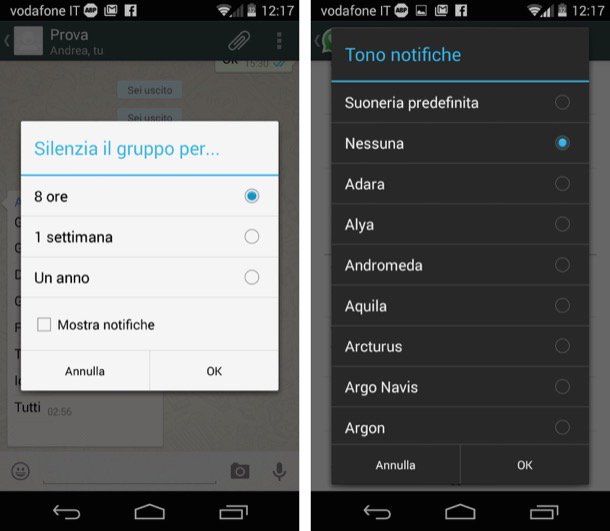 Come impostare il silenzioso per un solo contatto Whatsapp