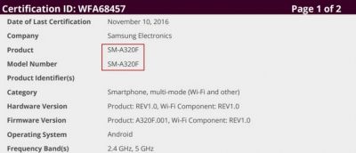 Samsung Galaxy A3 2017