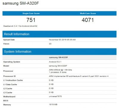 Samsung Galaxy A3 2017