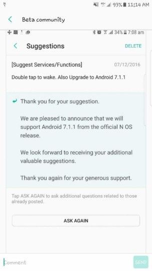 Aggiornamento Galaxy S7 Edge