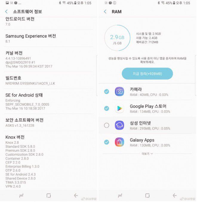 Caratteristiche Galaxy S8