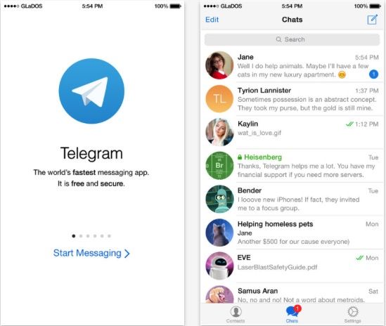 Aggiornamento Telegram