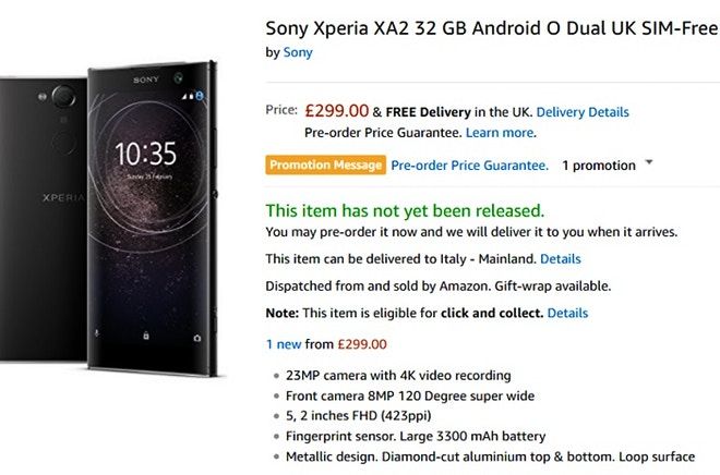 Sony Xperia XA2