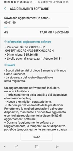 Samsung Galaxy S8+ brand TIM
