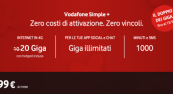 Vodafone Simple + ufficiale, a 9,99 euro un super pacchetto!