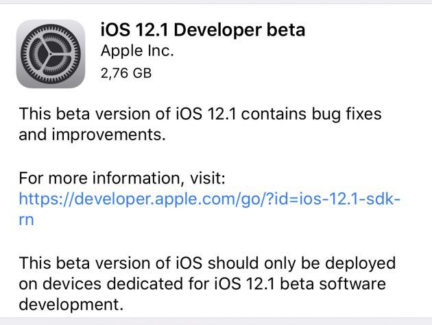 iOS 12.1
