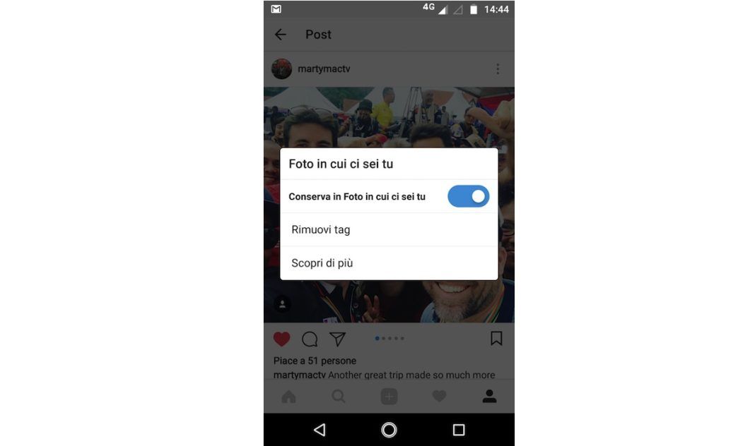 Come cancellare le foto dove sei taggato su Instagram