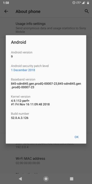 Sony Xperia XZ3