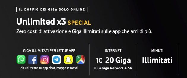 Vodafone Unlimited x3 Special