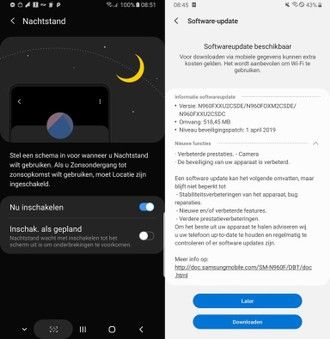 aggiornamento per Galaxy Note 9