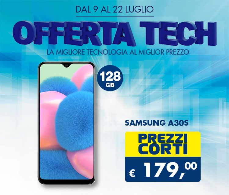 Promozione Samsung Galaxy A30s